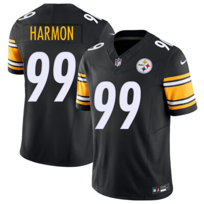 Pittsburgh Steelers #99 Derrick Harmon Black 2025 Draft F.U.S.E. Vapor Limited Football Stitched Jersey