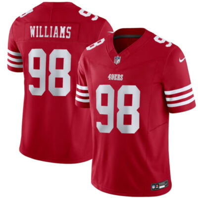 San Francisco 49ers #98 Mykel Williams Red 2025 Draft F.U.S.E. Vapor Untouchable Limited Football Stitched Jersey
