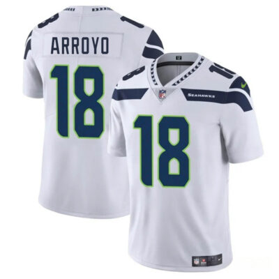 Seattle Seahawks #18 Elijah Arroyo White 2025 Draft Vapor Limited Football Stitched Jersey