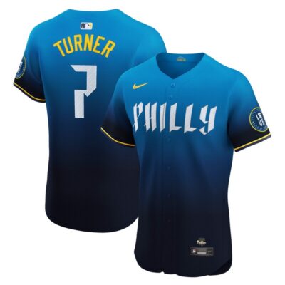Trea Turner Philadelphia Phillies City Connect Elite Jersey - Navy