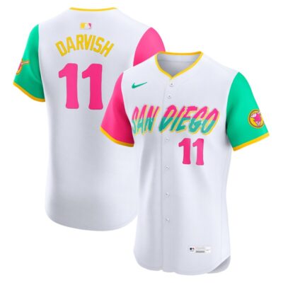Yu Darvish San Diego Padres City Connect Elite Player Jersey - White