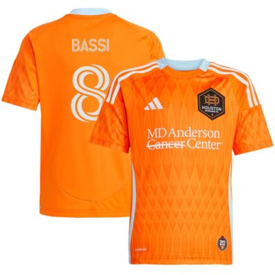 Amine Bassi Houston Dynamo FC Youth 2025 Season 20 Replica Player Jersey - Orange
