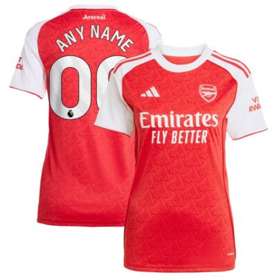 Arsenal Women's 2025/26 Home Replica Custom Jersey - Red