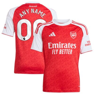 Arsenal Youth 2025/26 Home Replica Custom Jersey - Red