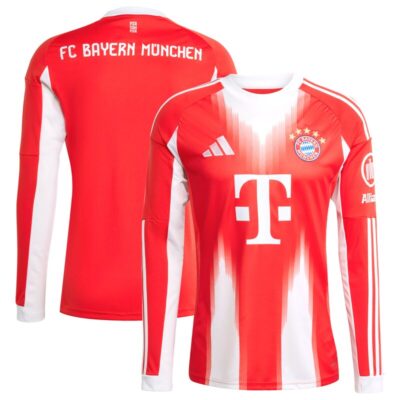 Bayern Munich 2025/26 Home Replica Long Sleeve Jersey - Red