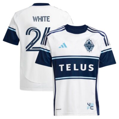 Brian White Vancouver Whitecaps FC Youth 2025 The Peak Replica Player Jersey - White
