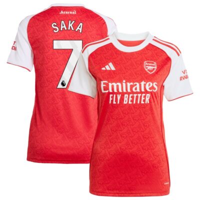 Bukayo Saka Arsenal Women's 2025/26 Home Replica Player Jersey - Red