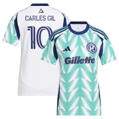 Carles Gil New England Revolution Women's 2025 Eastern White Pine x Flag of New England Replica Player Jersey - White