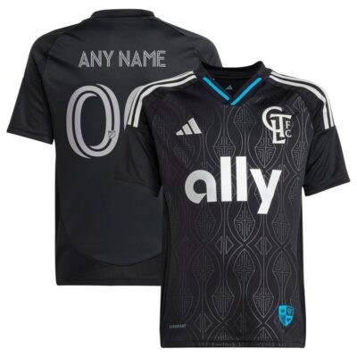 Charlotte FC Youth 2025 Fortress Kit Replica Custom Jersey - Black