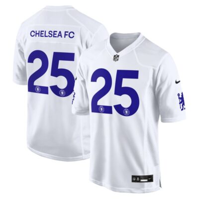 Chelsea 2025 Soccer x NFL Game Jersey - White