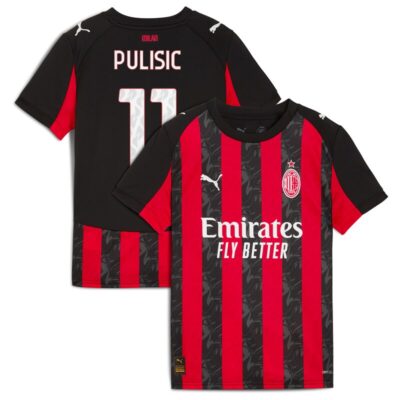 Christian Pulisic AC Milan Youth 2025/26 Home Replica Player Jersey - Red