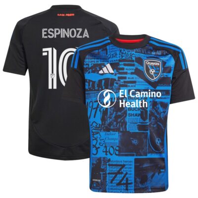 Cristian Espinoza San Jose Earthquakes Youth 2025 Headliner Replica Player Jersey - Black