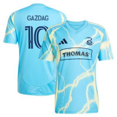 Daniel Gazdag Philadelphia Union 2025 The Voltage Kit Replica Player Jersey - Blue