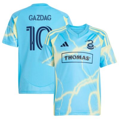Daniel Gazdag Philadelphia Union Youth 2025 The Voltage Kit Replica Player Jersey - Blue