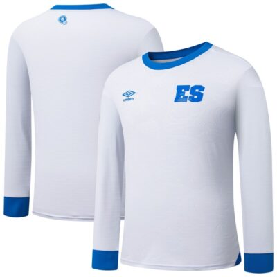 El Salvador National Team Umbro 2025 Away Replica Long Sleeve Jersey - White
