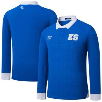 El Salvador National Team Umbro 2025 Home Replica Long Sleeve Jersey - Blue