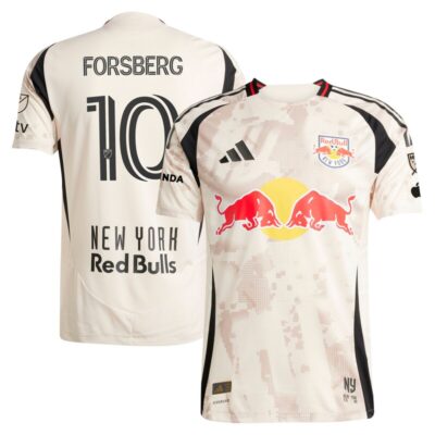 Emil Forsberg New York Red Bulls 2025 Stone Kit Player Jersey - Tan