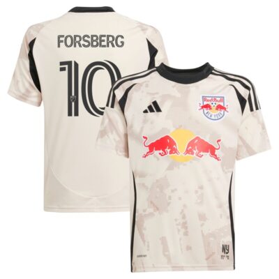 Emil Forsberg New York Red Bulls Youth 2025 Stone Kit Replica Player Jersey - Tan
