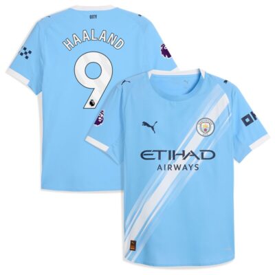 Erling Haaland Manchester City 2025/26 Home Player Jersey - Sky Blue