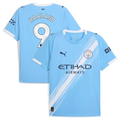Erling Haaland Manchester City 2025/26 Home Replica Player Jersey - Sky Blue