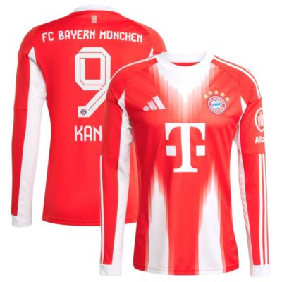 Harry Kane Bayern Munich 2025/26 Home Replica Long Sleeve Jersey - Red