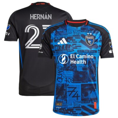 Hernan Lopez San Jose Earthquakes 2025 Headliner Player Jersey - Black