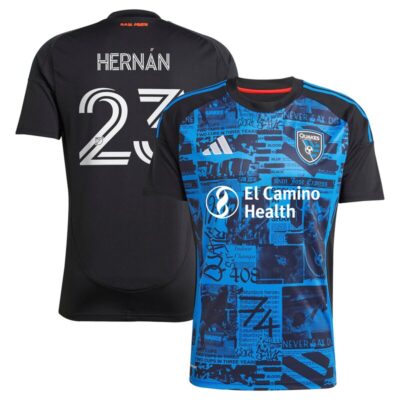 Hernan Lopez San Jose Earthquakes 2025 Headliner Replica Player Jersey - Black