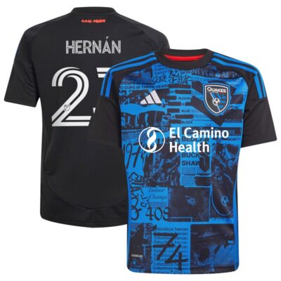Hernan Lopez San Jose Earthquakes Youth 2025 Headliner Replica Player Jersey - Black