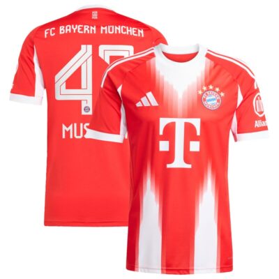 Jamal Musiala Bayern Munich 2025/26 Home Replica Jersey - Red
