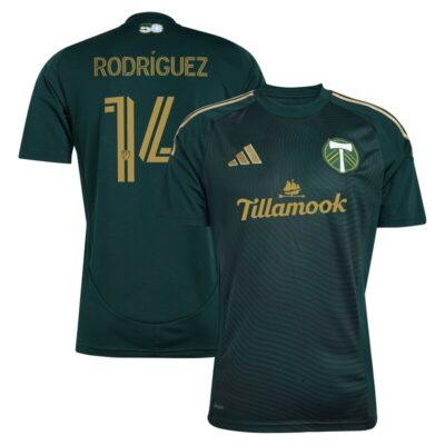 Jonathan Rodriguez Portland Timbers 2025 Forever Green & Gold Replica Player Jersey - Green
