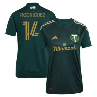Jonathan Rodriguez Portland Timbers Women's 2025 Forever Green & Gold Replica Player Jersey - Green