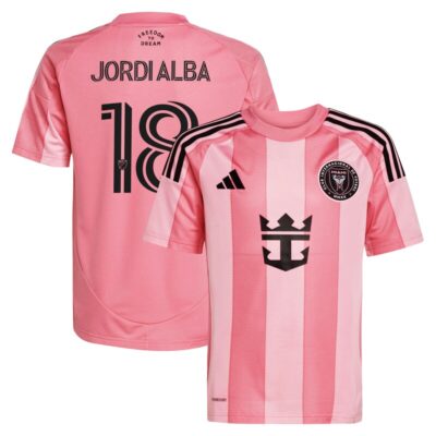 Jordi Alba Inter Miami CF Youth 2025 Euforia Replica Player Jersey - Light Pink