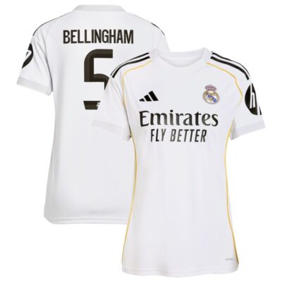 Jude Bellingham Real Madrid Women's 2025/26 Home Replica Jersey - White