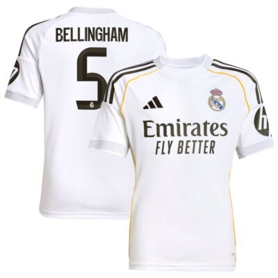 Jude Bellingham Real Madrid Youth 2025/26 Home Replica Jersey - White