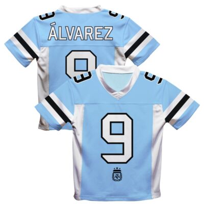 Julian Alvarez Argentina National Team Vive La Fete Football Jersey - Light Blue