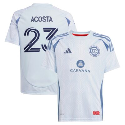 Kellyn Acosta Chicago Fire Youth 2025 The Municipal Kit Replica Player Jersey - Light Blue
