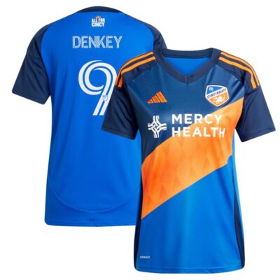 Kevin Denkey FC Cincinnati Women's 2025 Orange and Blue Legacy Kit Replica Player Jersey - Blue