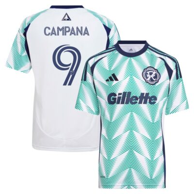 Leonardo Campana New England Revolution Youth 2025 Eastern White Pine x Flag of New England Replica Player Jersey - White