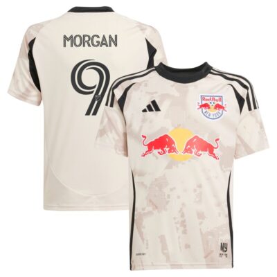 Lewis Morgan New York Red Bulls Youth 2025 Stone Kit Replica Player Jersey - Tan