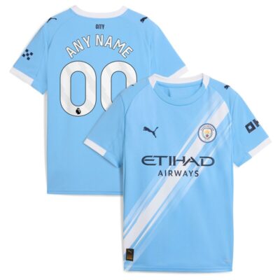 Manchester City Youth 2025/26 Home Replica Custom Jersey - Sky Blue