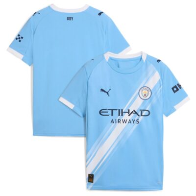 Manchester City Youth 2025/26 Home Replica Jersey - Sky Blue