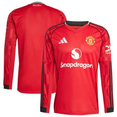 Manchester United Home 2025/26 Replica Long Sleeve Jersey - Red