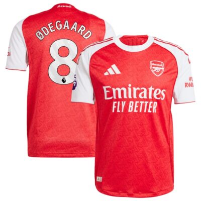 Martin Odegaard Arsenal 2025/26 Home Player Jersey - Red