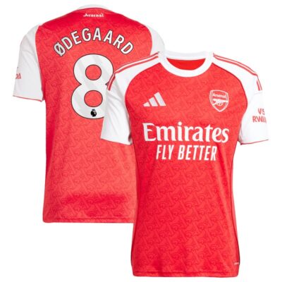 Martin Odegaard Arsenal 2025/26 Home Replica Player Jersey - Red