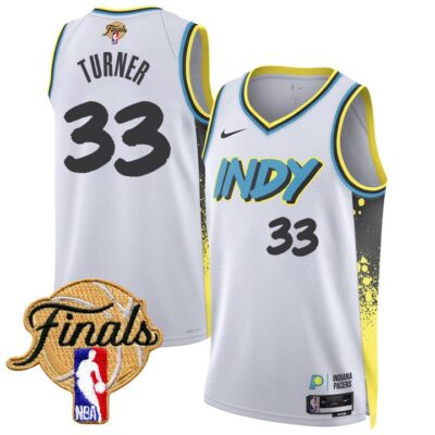 Men's Indiana Pacers 2025 Finals Swingman Jersey Stitched 24/25 City Myles Turner
