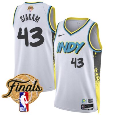 Men's Indiana Pacers 2025 Finals Swingman Jersey Stitched 24/25 City Pascal Siakam