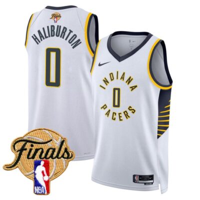 Men's Indiana Pacers 2025 Finals Swingman Jersey Stitched Association Tyrese Haliburton
