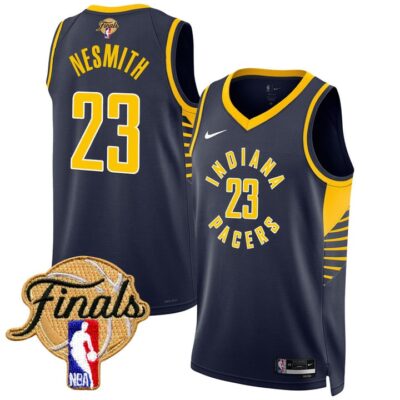 Men's Indiana Pacers 2025 Finals Swingman Jersey Stitched Icon Aaron Nesmith