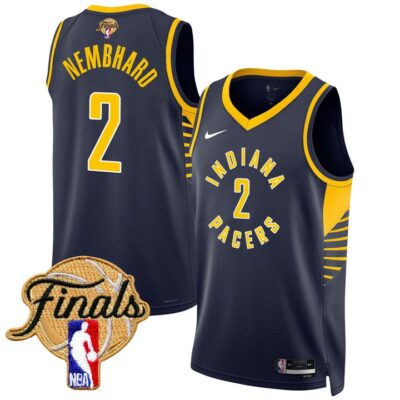 Men's Indiana Pacers 2025 Finals Swingman Jersey Stitched Icon Andrew Nembhard