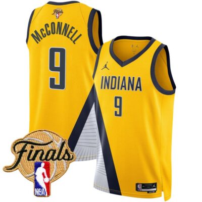 Men's Indiana Pacers 2025 Finals Swingman Jersey Stitched Statement T.J. McConnell